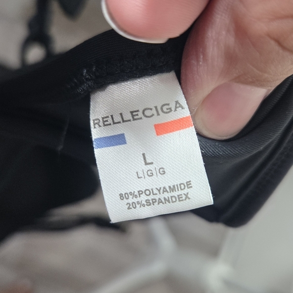 Relleciga Women's Black Push Up Bikini Top With Underwire Sz Large - Picture 3 of 7